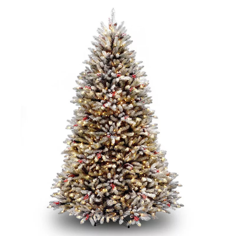 7ft National Christmas Tree Company Pre-Lit Dunhill Fir Hinged Full Artificial Christmas Tree wit... | Target