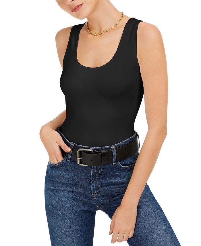Bar III Seamless Scoop-Neck Thong Bodysuit, Created for Macy's & Reviews - Tops - Women - Macy's | Macys (US)
