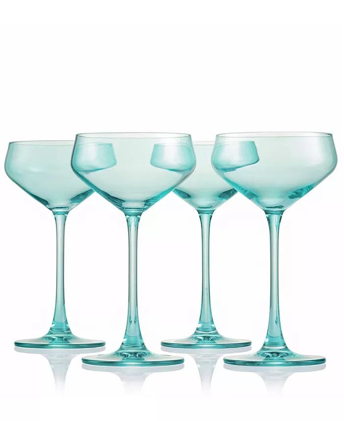 Godinger Sheer Green Coupes, Set of 4 & Reviews - Glassware & Drinkware - Dining - Macy's | Macys (US)