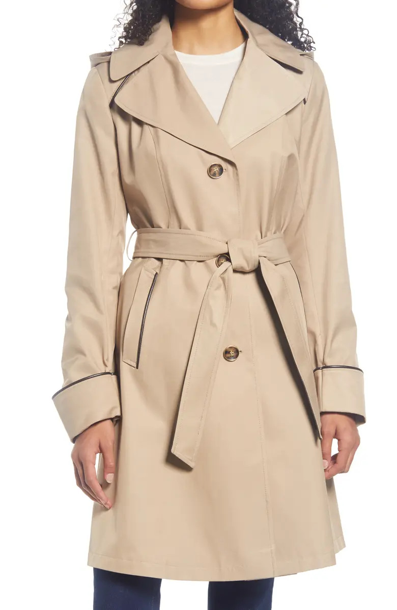 Via Spiga Belted Water Repellent Cotton Blend Trench Coat | Nordstrom | Nordstrom