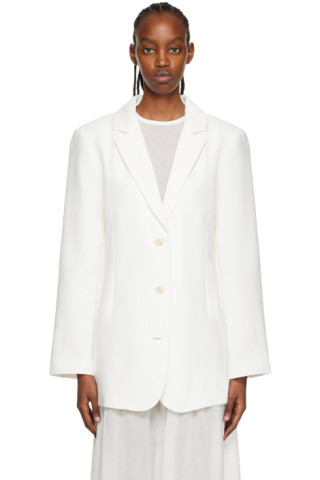 White Clemence Blazer | SSENSE
