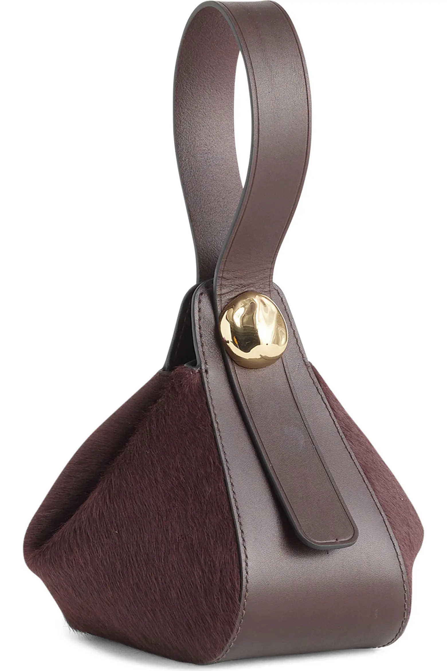Madewell The Sculpted Metal Genuine Calf Hair Wristlet Bag (Women) | Nordstromrack | Nordstrom Rack