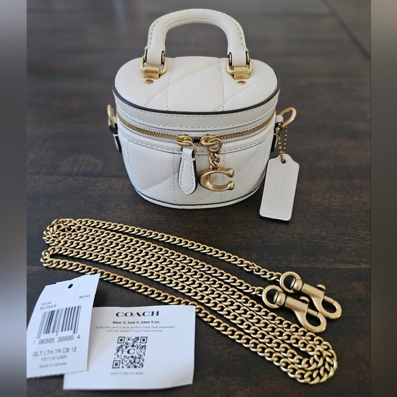 Coach Trail Crossbody Bag 12 Chalk & Brass Pillow Quilted | Poshmark