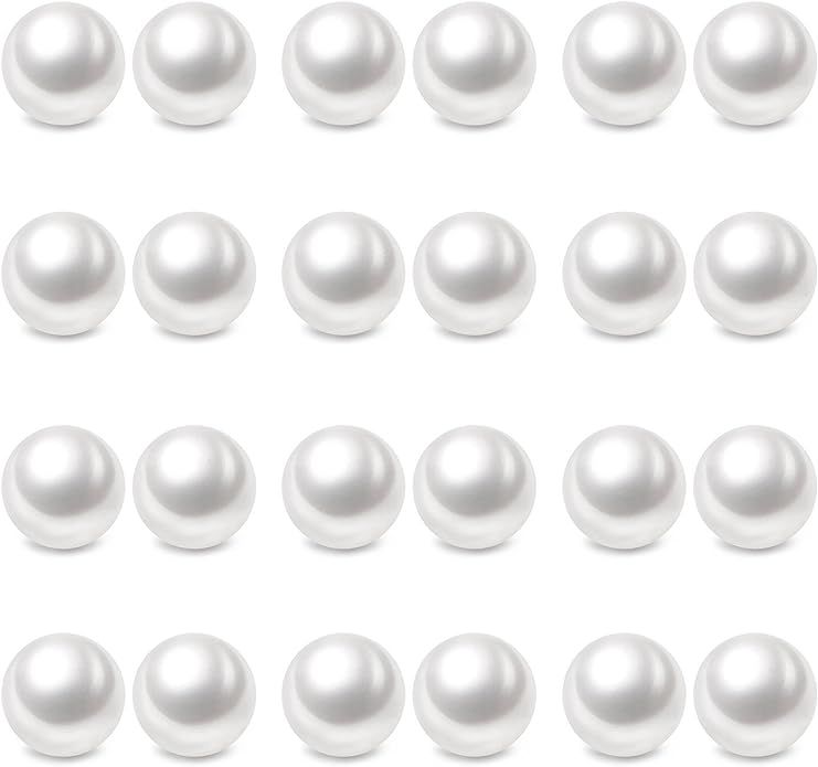 Charisma 8mm Composite Pearl Earrings Round Ball Pearls Stud Earrings Hypoallergenic 12 Pairs Imi... | Amazon (US)