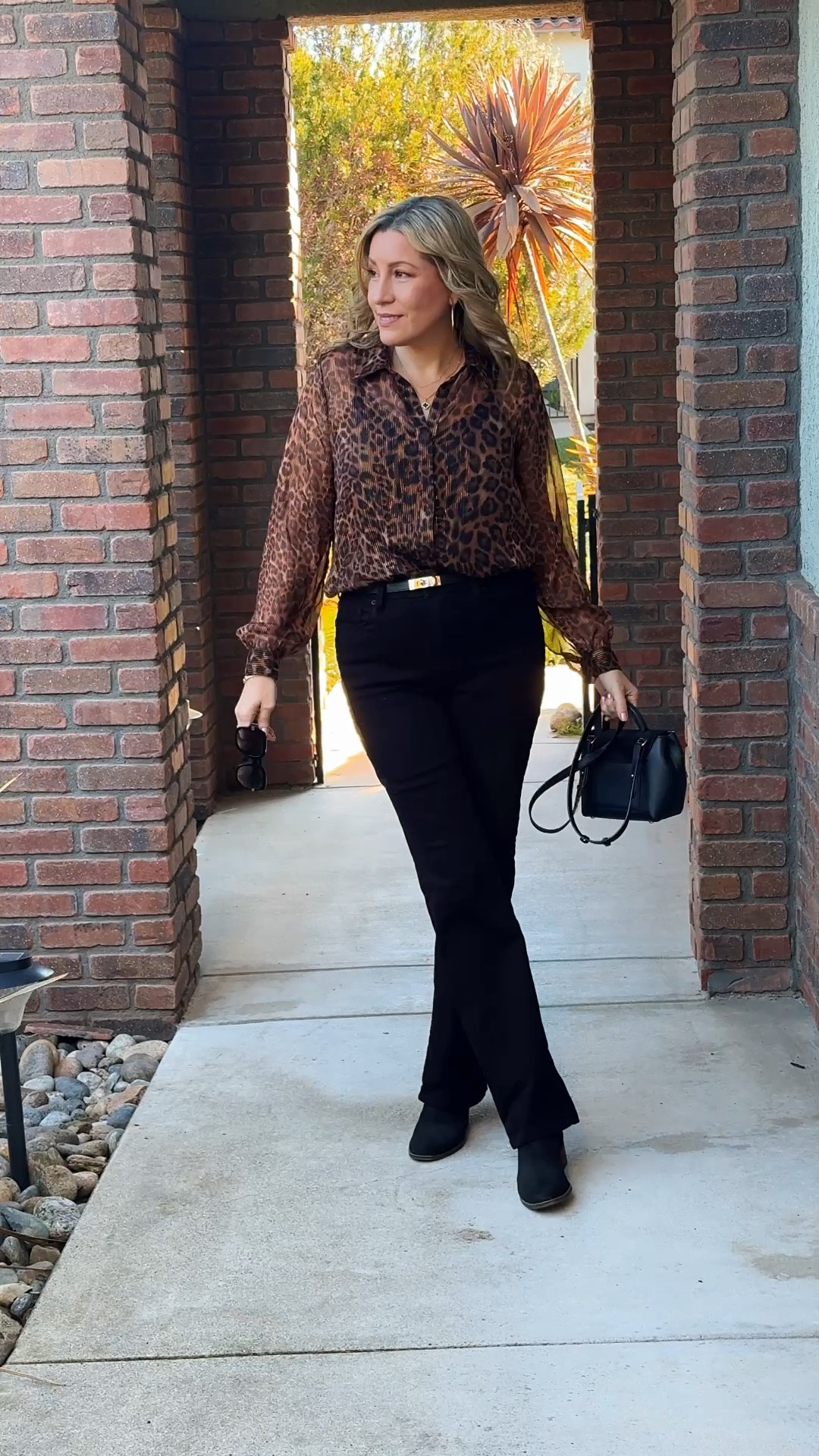 How I’m Styling Leopard Print This Winter 🖤🐆

Leopard print is a classic, but this winter, I’m keeping it classy, trendy, and a bit understated for an effortless everyday look. Pairing this chic sheer leopard-print blouse with sleek black denim creates the perfect balance—elevated but wearable. I kept accessories minimal with black ankle boots, a structured small bag, and oversized sunglasses for a polished, put-together vibe.

This is how you do leopard print in a modern, sophisticated way—bold yet refined, perfect for any occasion!

#fashionover40 #womensfashion #capsulewardrobe #classicwardrobeessentials #leopardprint #stylishandgrateful

#LTKMidsize #LTKOver40 #LTKWatchNow