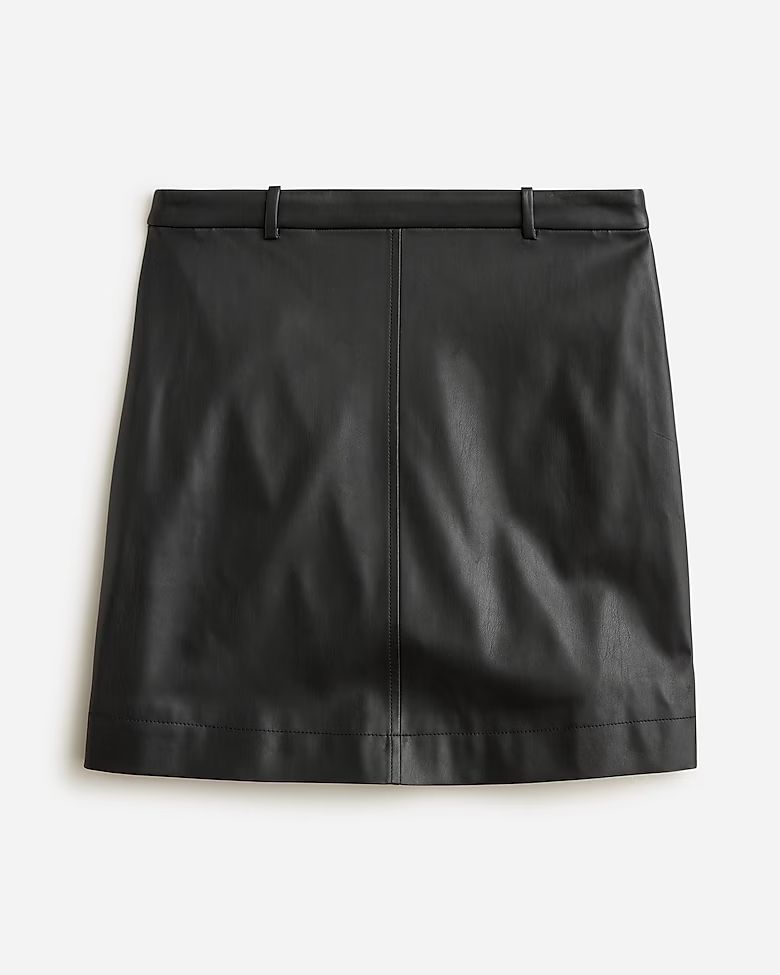 Trouser mini skirt in faux leather | J.Crew US