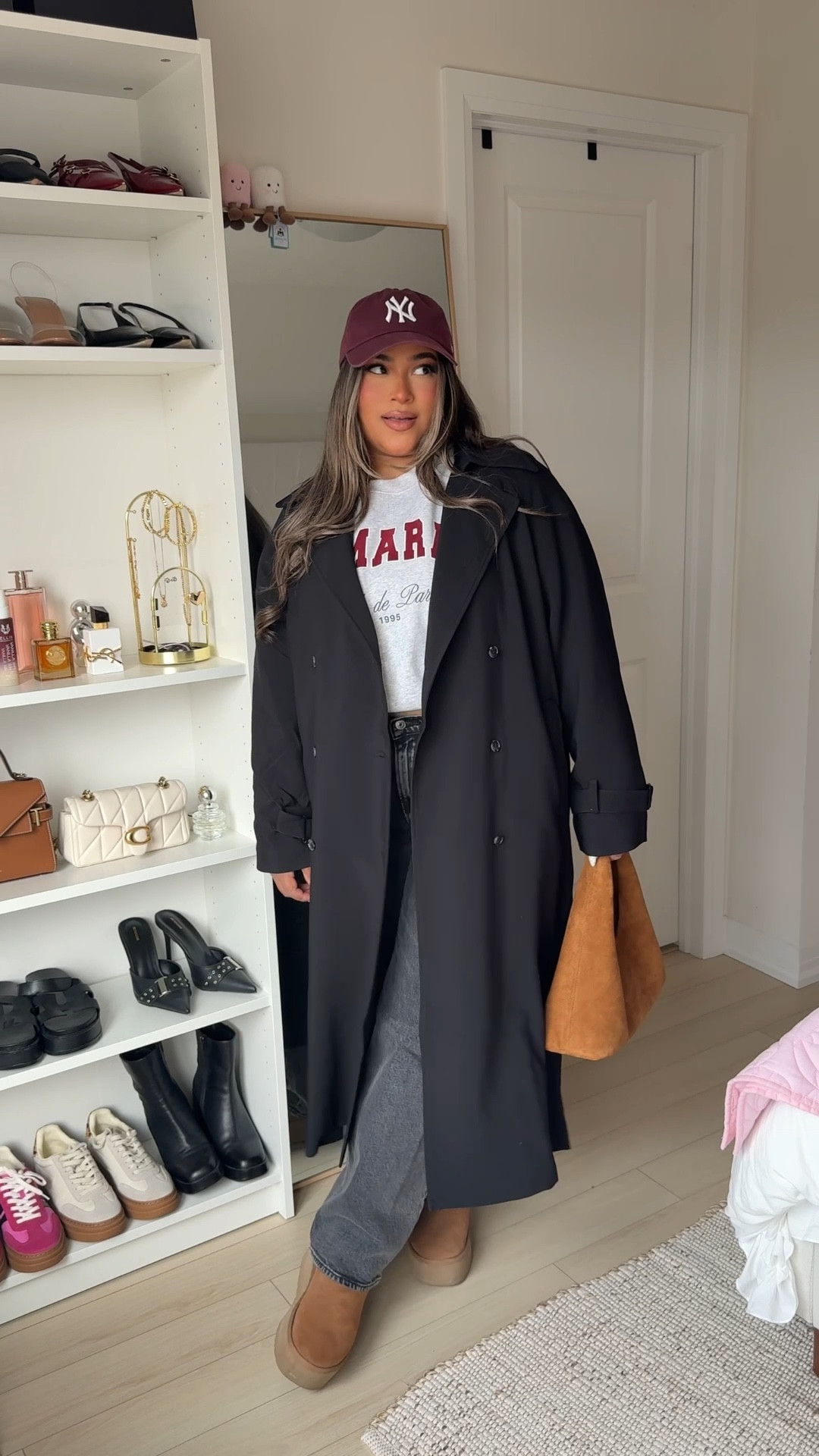 The perfect fall winter outfit! This is such a great way to layer, especially when it’s not super cold, but still not warm enough to just wear a sweater.

I would suggest sizing one size down in the trenchcoat! I am wearing a medium.

The jeans I’m wearing are the 90s relaxed jeans from Abercrombie. The colour is no longer available, but I linked the most similar color.

My hat, I originally purchased from dynamite it’s sold out, but I linked the most similar option.



#LTKootd #LTKMidsize #LTKgrwm