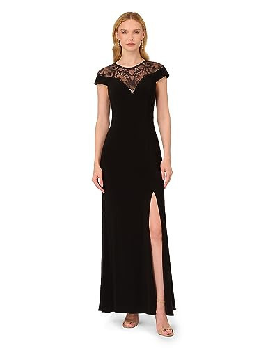 Adrianna Papell Women's Beaded Jersey Gown, Black | Amazon (US)