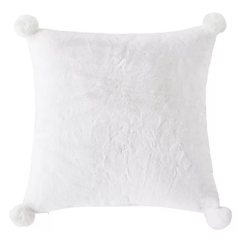Levtex Home Macallister Plaid Sherpa Pom Pillow, White, Fits All | Kohl's
