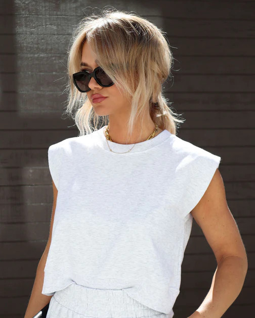 Elevated Chill Cotton Muscle Tee - Heather Grey | VICI