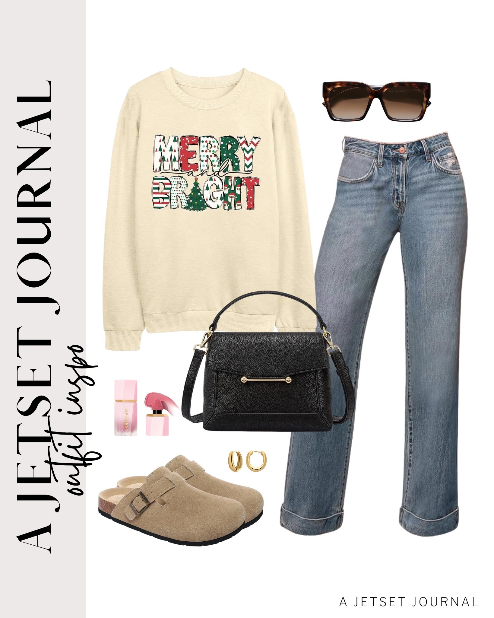 Cozy sweatshirts and jeans are an easy and cute look for the holidays!
festive look, holiday fashion, christmas outfit, neutral sneakers, fall to winter outfit idea, casual look, vacation style, makeup must have, beauty favorite, functional bag, amazon fashion, affordable style

#LTKSeasonal #LTKFindsUnder50 #LTKU