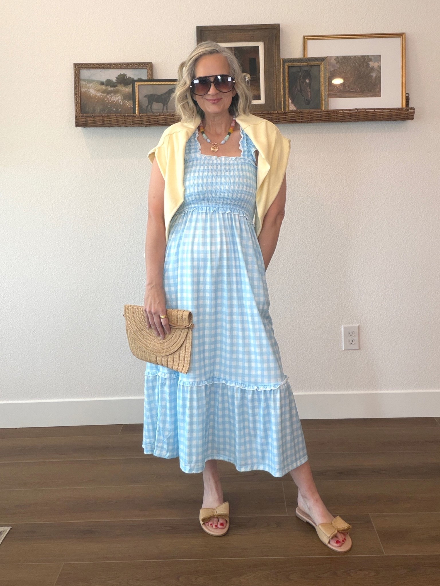 Don’t forget the styling details-
Just one addition can make a big difference 

Over 50, midlife, midi dress, straw clutch, flats, Erin McDermott necklace, diff sunglasses

#LTKootd #LTKOver40 #LTKSaleAlert