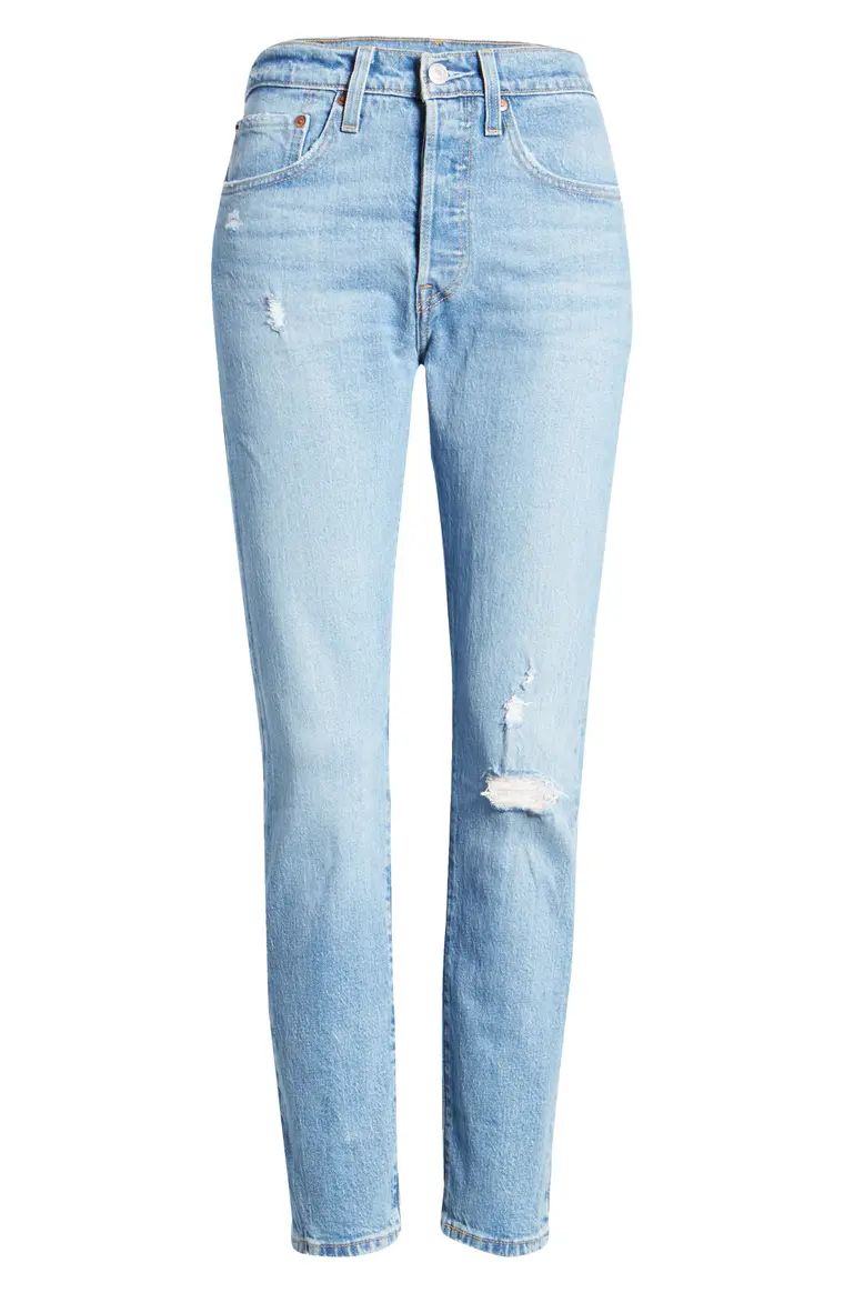 501® High Waist Ripped Ankle Skinny Jeans | Nordstrom