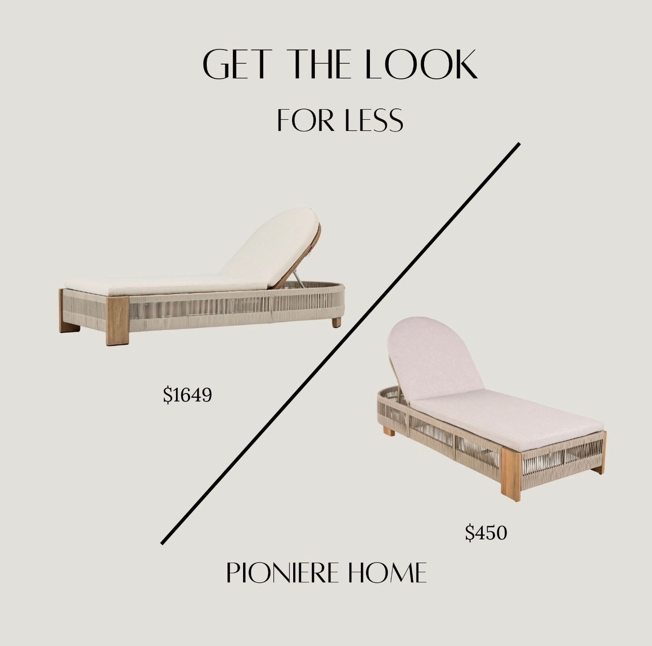 Get the look for less outdoor chaise lounge. Woven lounge chair, patio furniture, designer look for less #furnituredupe



#LTKHome #LTKSeasonal #LTKSaleAlert