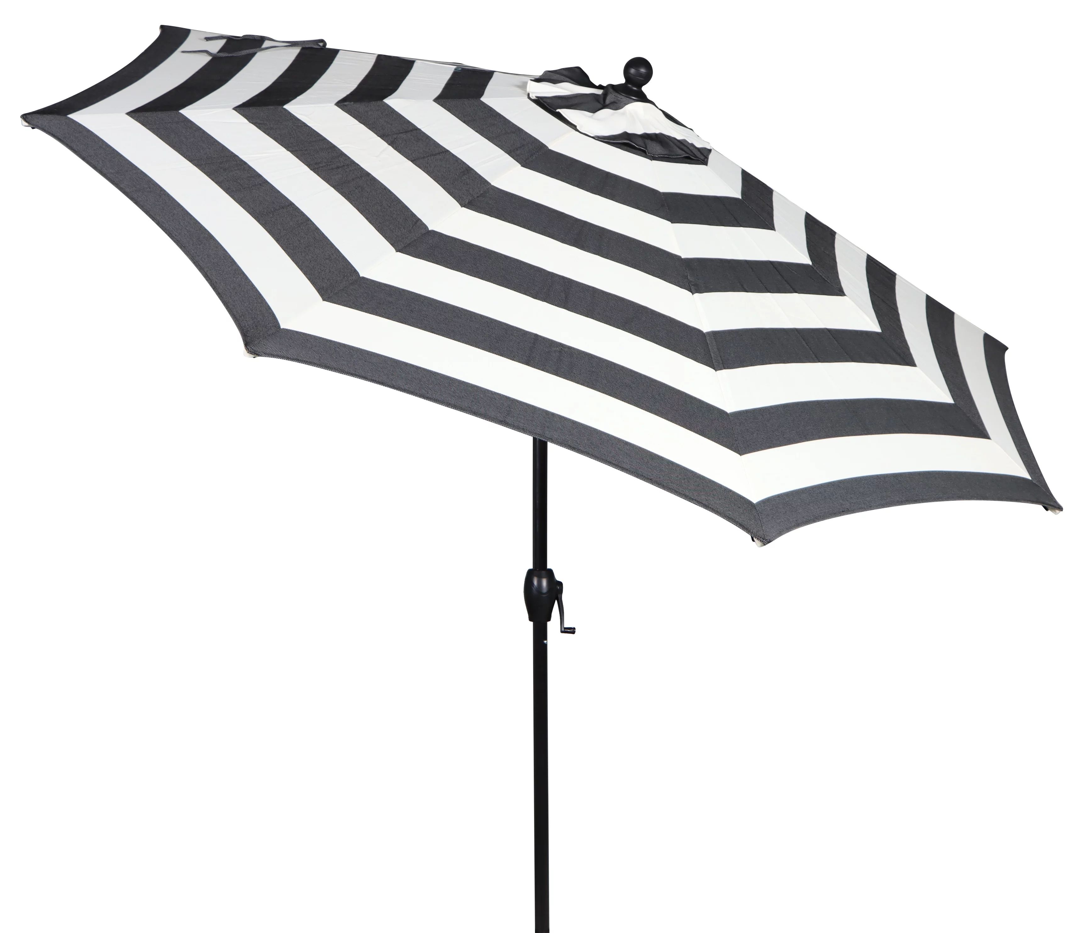 Better Homes & Gardens Outdoor 9' Ibiza Stripes Round Crank Premium Patio Umbrella | Walmart (US)