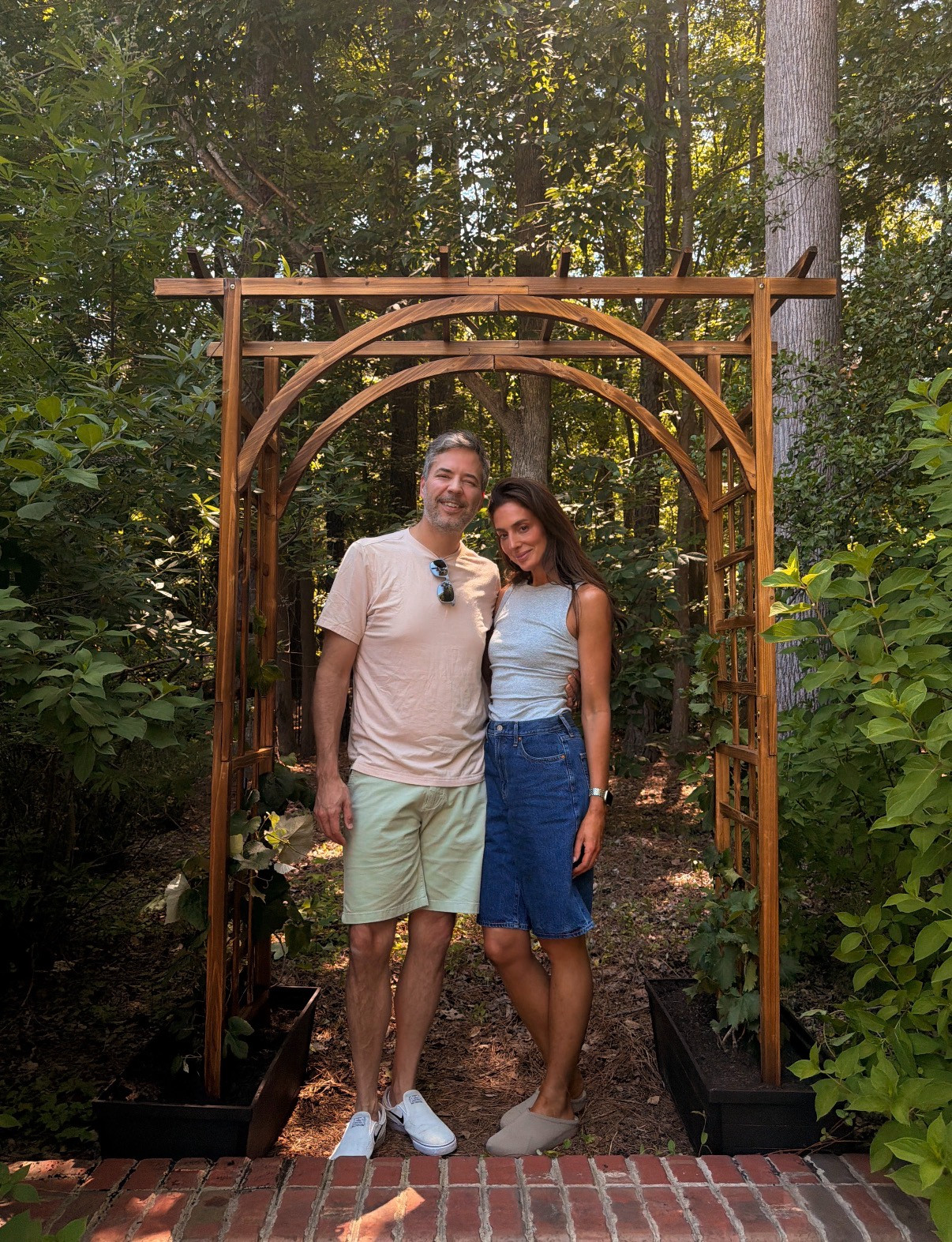 #AD Our new outdoor trellis! Can't wait to see it transform as our grape vines grow. Linked it and other beautiful trellises and supports for climbing plants. @wayfair, #wishyouwerehere, #outdoor, #Wayfair, #WayfairPartner

#LTKSeasonal #LTKHome