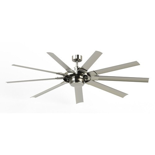 Fanimation Studio Collection Slinger v2 72-in Brushed nickel LED Indoor/Outdoor Ceiling Fan with... | Lowe's