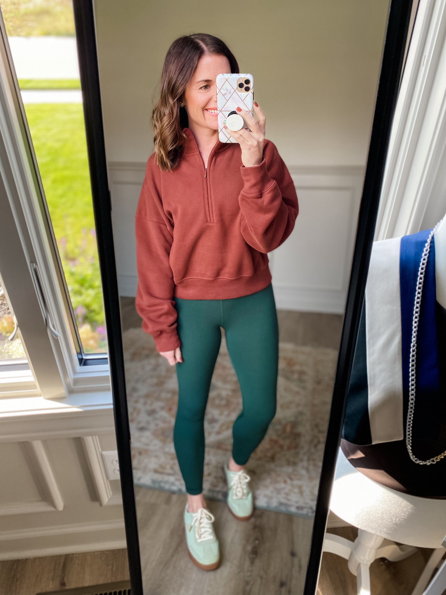 Abercrombie pullover size XS.  Lululemon Align leggings size 2.  Walmart sneakers (Apple Jade) size 7.  🍁

#LTKStyleTip #LTKFindsUnder50 #LTKActive