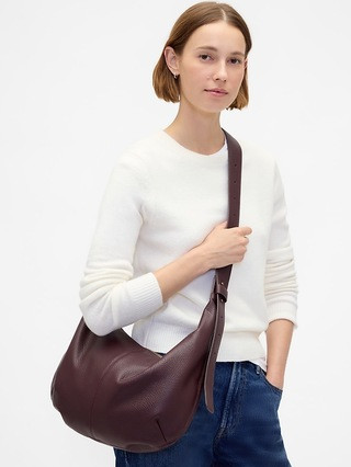Vegan Pebble Leather Slouchy Crossbody Bag | Gap (US)