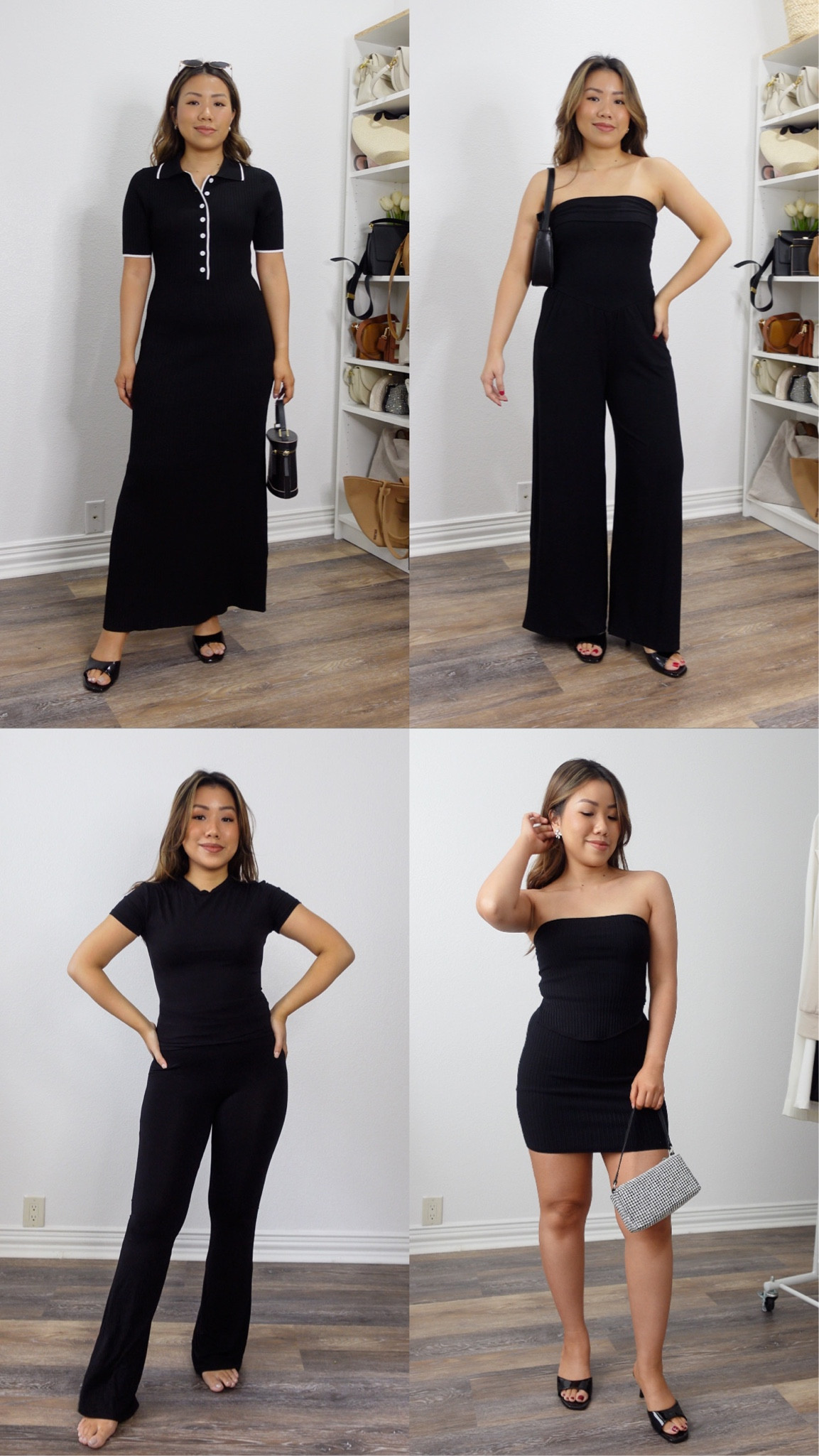 Amazon black outfits 🤎

1. Wide leg jumpsuit
I’m obsessed with the fabric because it’s very soft and stretchy. I even wore it as a travel outfit! It comes with straps so you can wear it as a cami jumpsuit or a strapless one

2. Knit maxi dress
This dress is giving old money vibes! A bit long on letites (I’m 5’2) but a pair of low heels is good enough. The material is stretchy & thick. I wore a shapewear underneath

3. Ribbed two piece set
This matching set will make you feel sexy 🤌🏽💋 I was worried that I don’t have the body for it but turned out it does a really good job hugging all my curves! Got it in 3 colors and the white on is not see through 🥰

4. SKIMS inspired loungewear set
I thought this is just a regular loungewear set but no! It’s the same brand as the first jumpsuit so it has the same thick & stretchy material. It’s SO comfy and flattering! I love it so much! Just wish it was petite friendly. It’s long on me I’m 5’2

Wearing size Small in all

Amazon fashion amazon finds two piece set matching set 

#LTKFindsUnder50 #LTKSaleAlert #LTKSummerSales