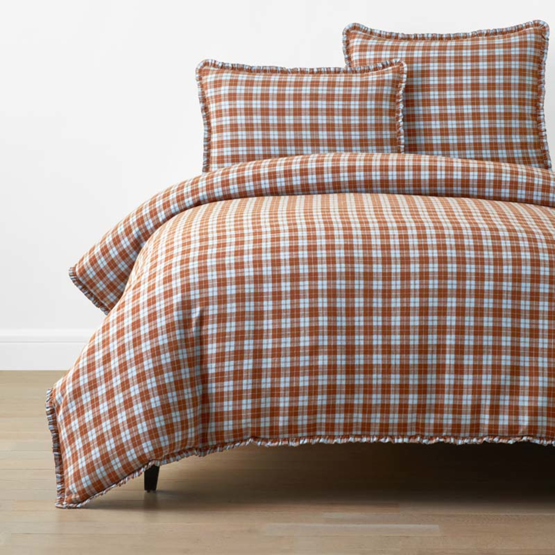 Classic Plaids Yarn-Dyed Cotton Duvet Cover - Harbor Plaid, Full/Queen | The Company Store