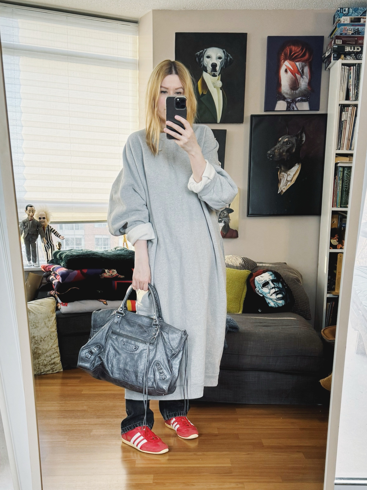 Oversized sweatshirt dress. The last thing I bought from Raey before it closed 😞 dress over pants is one of my favourites, especially when it’s freezing. 
Jeans are vintage bag I found at a consignment shop. 

•
#winteroutfit #balenciaga #wintertrends #torontostylist #StyleOver40  #secondhandFind #fashionstylist #slowfashion #vintagestyle #fringejacket #FashionOver40  #vintagestyle #genX #genXStyle #shopSecondhand #genXInfluencer #genXblogger #secondhandDesigner #Over40Style #40PlusStyle 

#LTKOver40 #LTKStyleTip #LTKShoeCrush