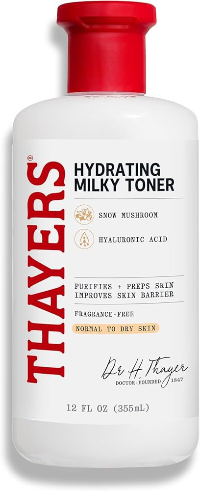 THAYERS Milky Face Toner Skin Care with Snow Mushroom and Hyaluronic Acid, Natural Gentle Facial ... | Amazon (US)