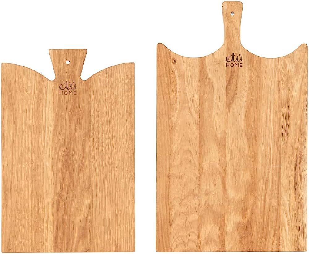 etúHOME Dutch Inspired Reversible Cutting Board Set of 2, Oak Chopping Boards for Kitchen | Amazon (US)