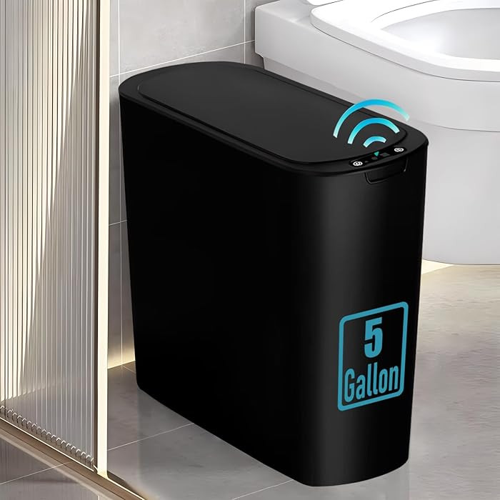 TIPGO 5 Gallon Motion Senor Bathroom Trash Can with Lid, Automatic Garbage Can Touchless, Smart P... | Amazon (US)