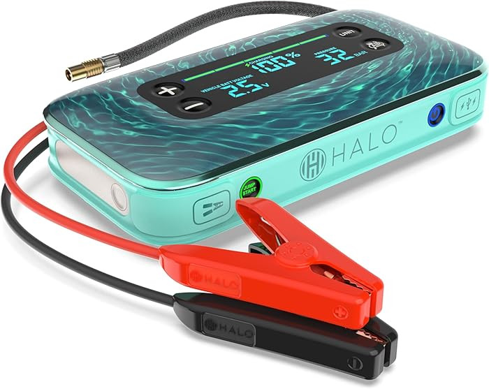 HALO Bolt Air+ 1750 Portable Car Battery Jump Starter | 130 PSI Air Compressor, 59.9Wh USB Power ... | Amazon (US)