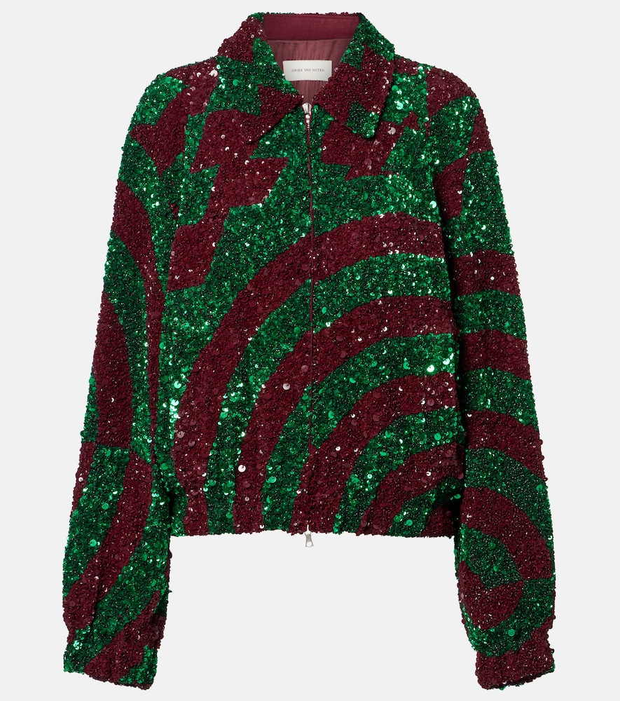Dries Van Noten Sequined blouson jacket | Mytheresa (US/CA)