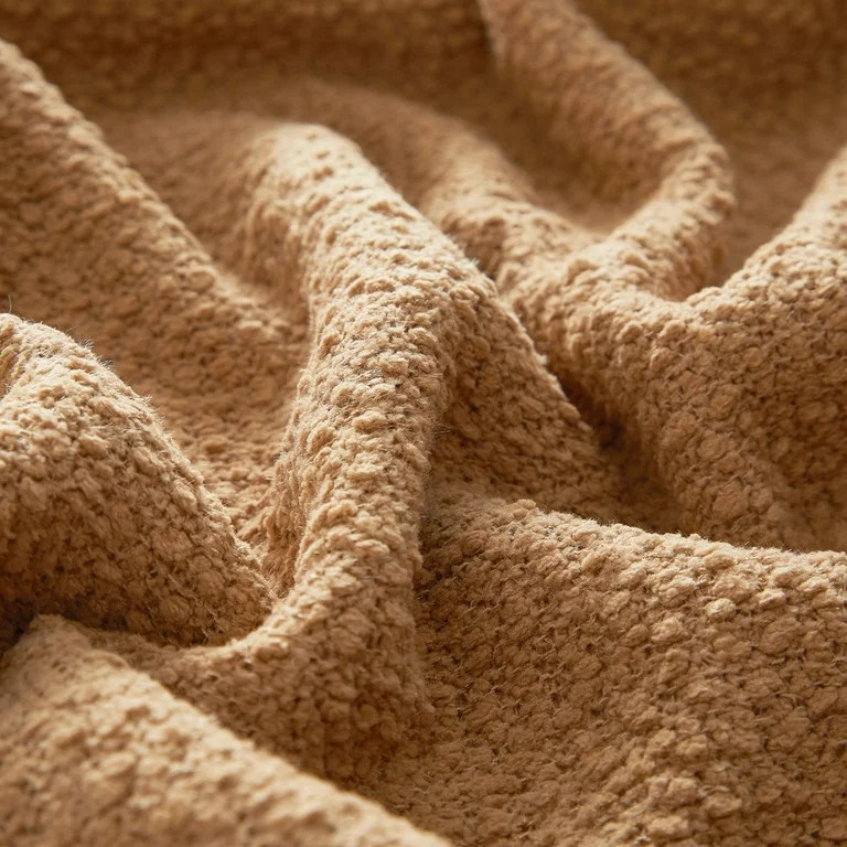 Mainstays Reversible Cozy Boucle Chenille Plush Throw, Tan 50" x 70" | Walmart (US)