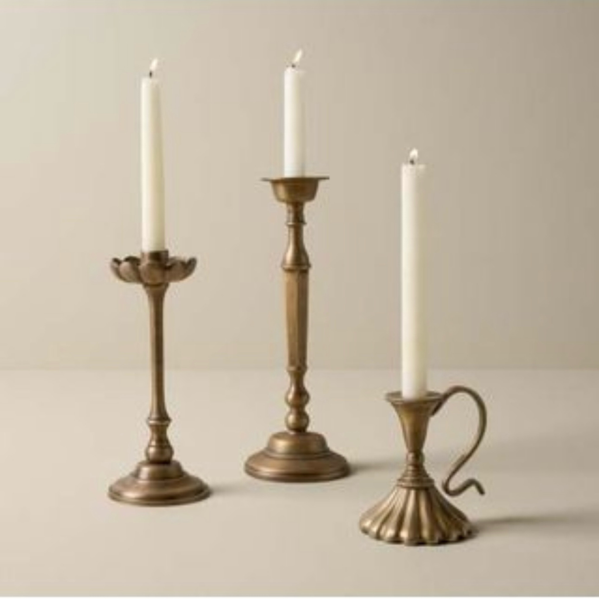 Loving these vintage inspired brass candlesticks!

These would be so beautiful for a mantle or holiday table setting. 

#LTKFindsUnder50 #LTKHome #LTKHoliday