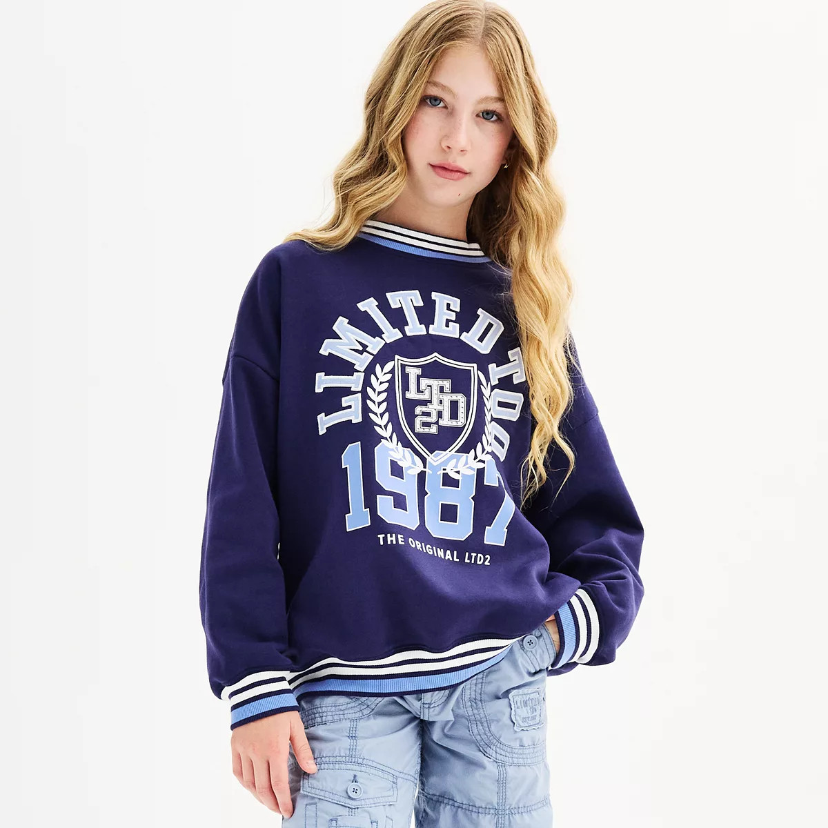 Girls 7-16 Limited Too Fleece Crew Pullover | Kohl's