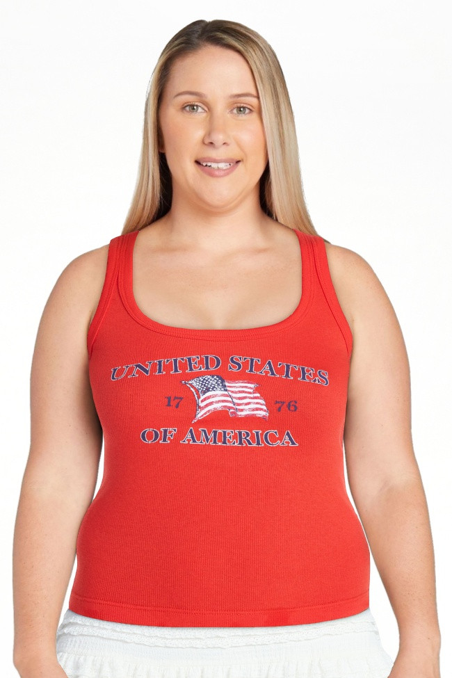 No Boundaries Americana Graphic Tank Top, Women's XXS-XXL | Walmart (US)