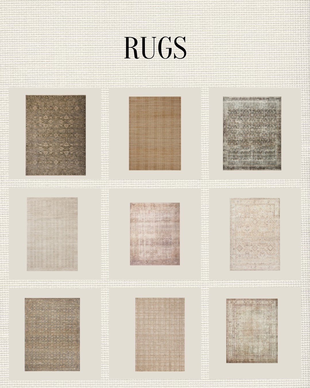 Area rugs!