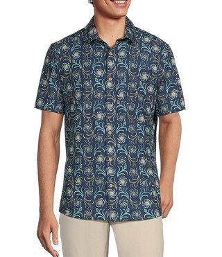 Tourister Rec & Relax Short Sleeve Swirl Print Shirt | Dillard's