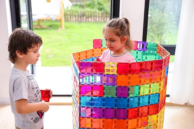 MEGAGONTILES 110PCS Premium Magnetic Tiles | STEM AUTHENTICATED | Magnetic Blocks | Magnetic Toys... | Amazon (US)