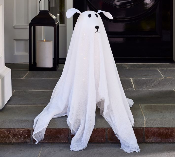 Lit Ghosts: White: Dog 24""H | Pottery Barn (US)