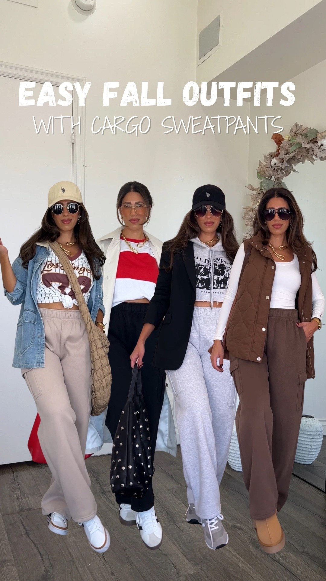 Easy fall outfits with cargo sweatpants! Wearing medium in all the sweatpants 

#LTKSeasonal #LTKStyleTip #LTKFindsUnder50