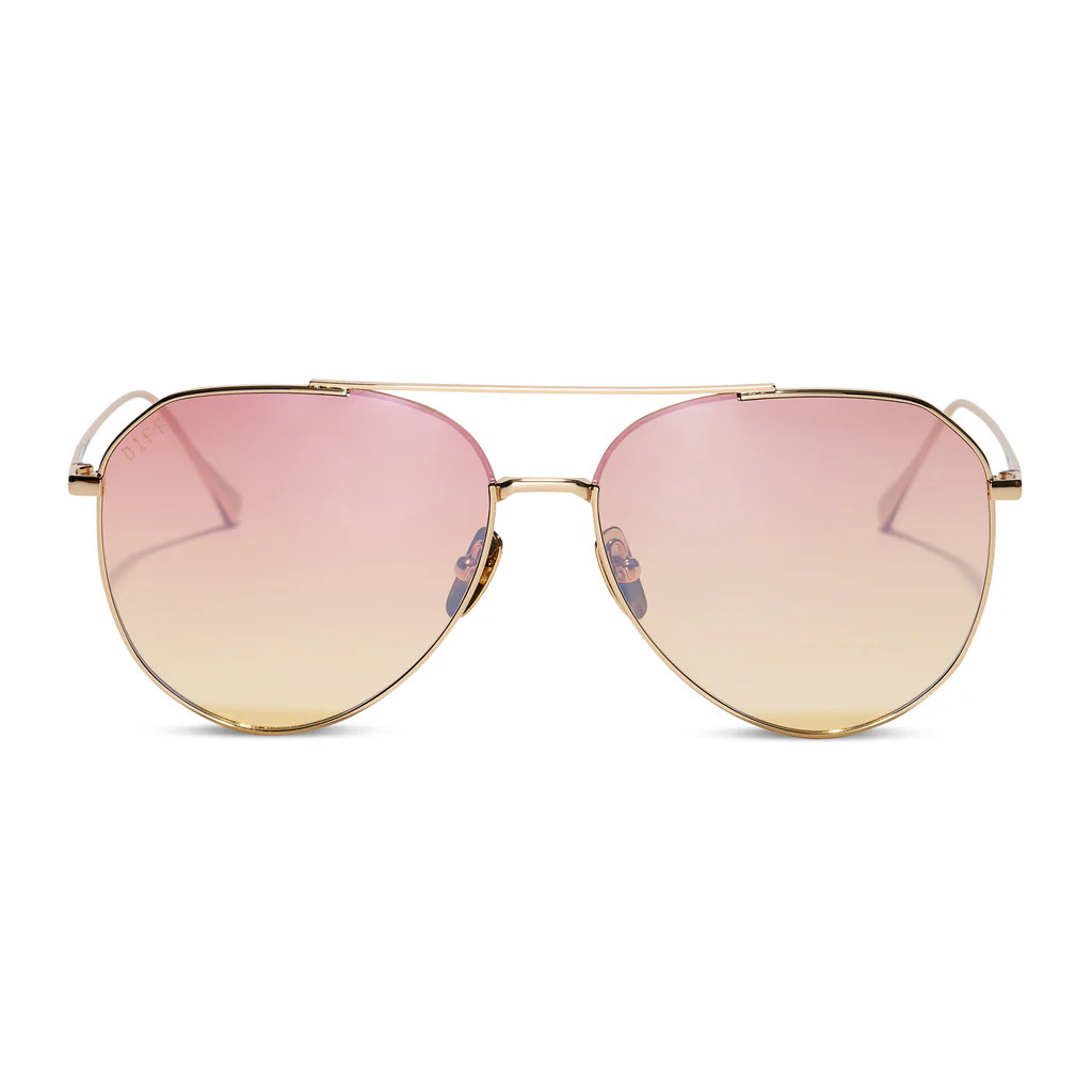 DASH - GOLD + SUNSET GRADIENT FLASH SUNGLASSES | DIFF Eyewear