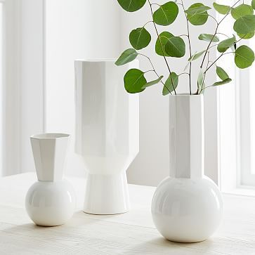White Porcelain Urn Vases | West Elm (US)
