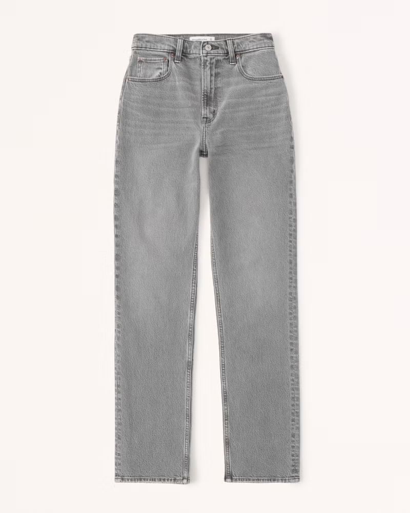 Women's Curve Love Ultra High Rise 90s Straight Jean | Women's Bottoms | Abercrombie.com | Abercrombie & Fitch (US)