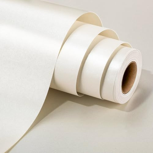 Yarcony Shimmer Off White Wrapping Paper Roll - 17 Inches X 33 Feet - Solid Color Pearly-lustre Gift Wrap Birthday Wrapping Sheets for Baby Shower, Weddings, Christmas and Anniversaries | Amazon (US)