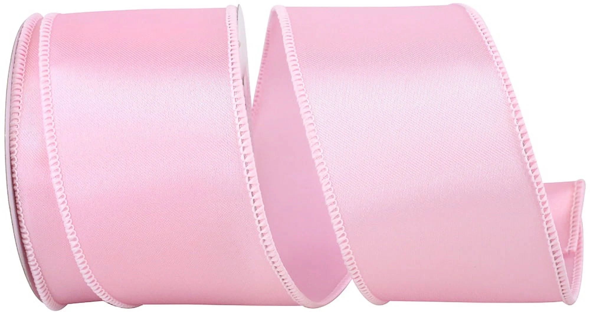 Reliant Ribbon - 92575W-061-40F, Satin Value Wired Edge Ribbon, Pink, 2-1/2 Inch, 10 Yards - Walm... | Walmart (US)