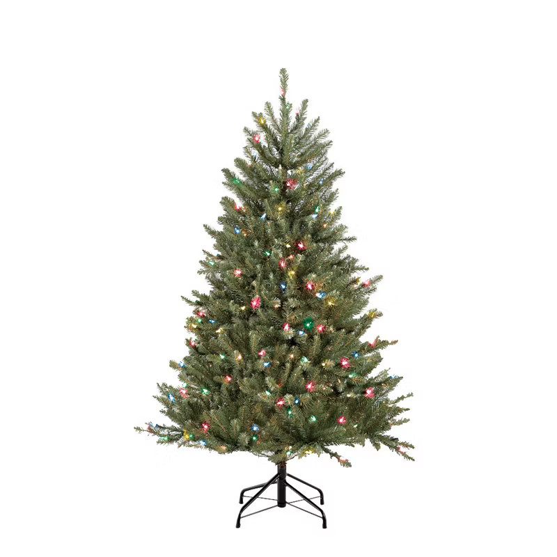 4.5ft Pre-lit Artificial Christmas Tree Fir- Puleo | Target