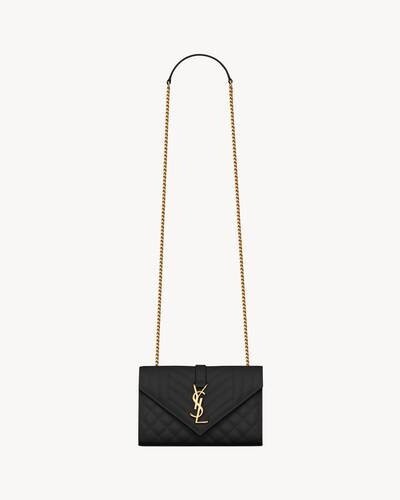 envelope small bag in mix matelassé grain de poudre embossed leather | Saint Laurent Inc. (Global)