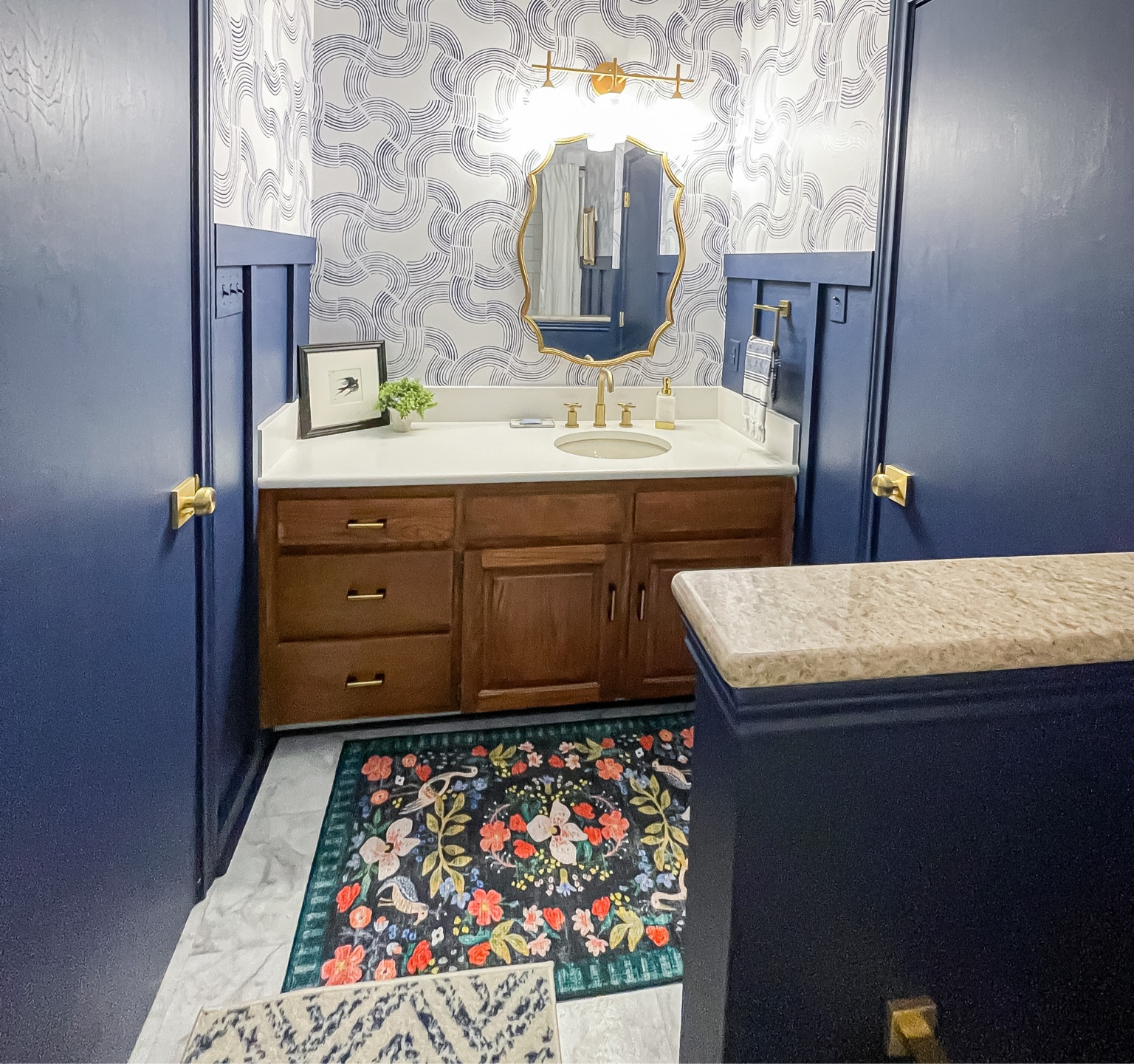 Bathroom inspo

Home decor, rug, runner, wallpaper, blue, navy#LTKFind 

#LTKhome #LTKstyletip
