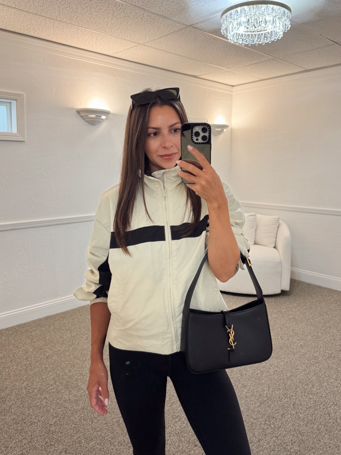 Late summer/ early fall outfit 
@Revolve  windbreaker jacket- small
@Aerie  capri leggings- small
@Steve Madden US  kitten heel sandals
YSL bag
YSL sunglasses 

Petite, fall outfit, casual outfit, designer dupe, windbreaker, neutral outfit

#LTKootd #LTKSeasonal #LTKPetite