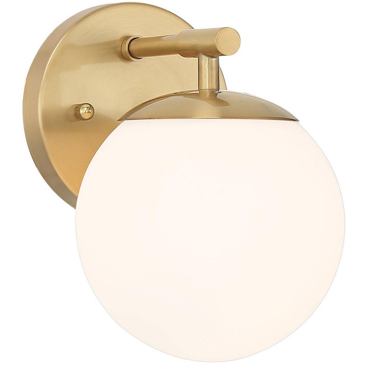 Possini Euro Design Meridian Modern Wall Light Sconce Soft Gold Hardwire 6" Fixture Frosted White... | Target